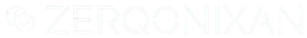 A faint white-on-white logo or wordmark reading "ZERQONIXAN" with a small heart-like mark at the upper left, shown on a white background.